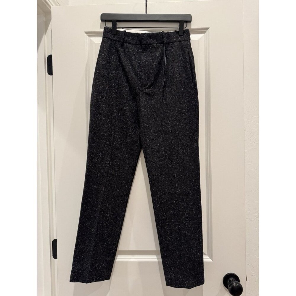 Joseph Wool Slacks Gray And Black Tweed Pleated Front Size 2 New With Tags - Picture 5 of 16